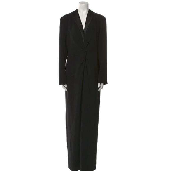 Lauren Ralph Lauren Tuxedo Style Column Gown Size 10 - Picture 5 of 12